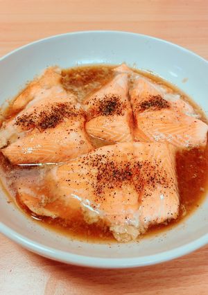 รูปของ Salmonนึ่งซีอิ้ว สูตรง่ายๆสไตล์ นศ. ต่างแดน