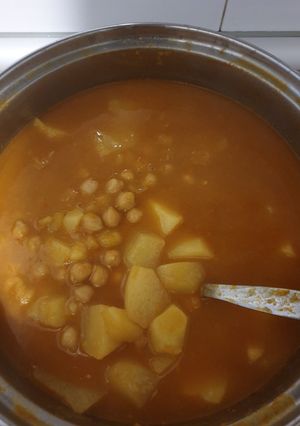 Una foto de Garbanzos con verduras