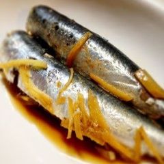 A picture of Sardines Simmered in Soy Sauce.