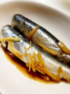 A picture of Sardines Simmered in Soy Sauce.