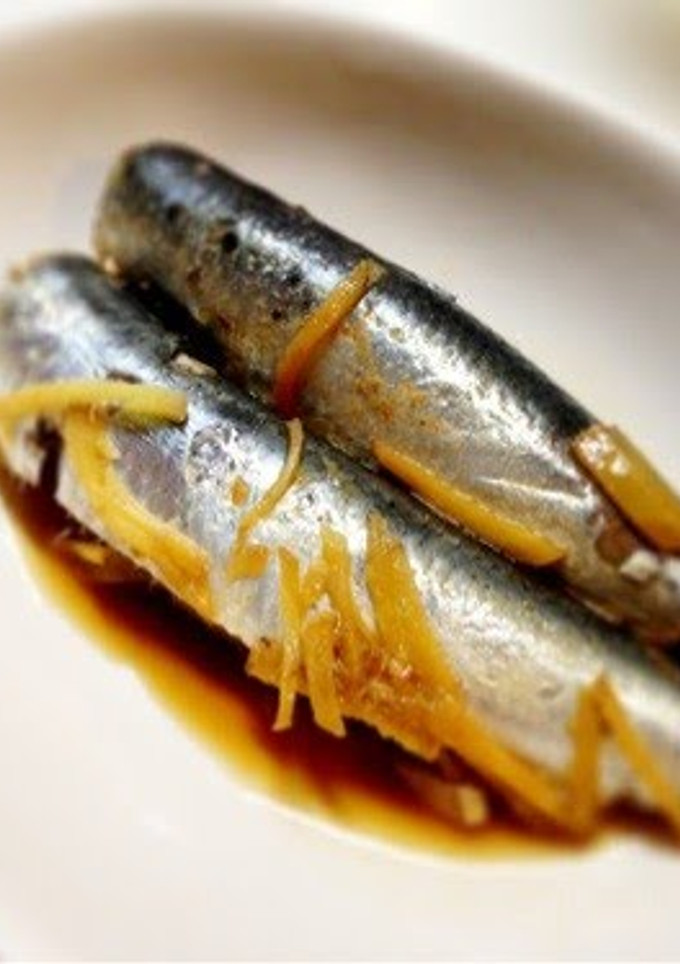 A picture of Sardines Simmered in Soy Sauce.
