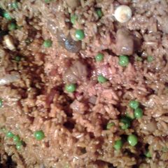 A picture of mushroom rice.