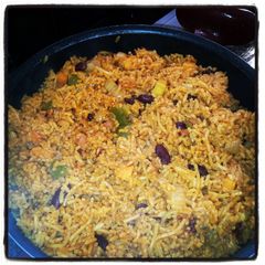 A picture of Moms Special Jollof rice.