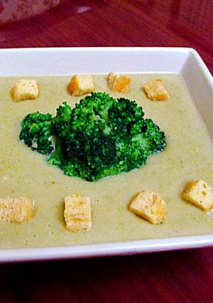 Una foto de Crema de brócoli
