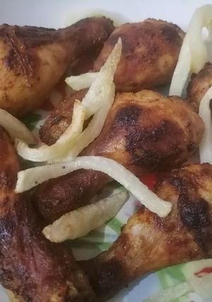 صورة لوصفة تتبيلة سيقان دجاج في قلايه هوائيه 😋😋😋🍗🍗🍗