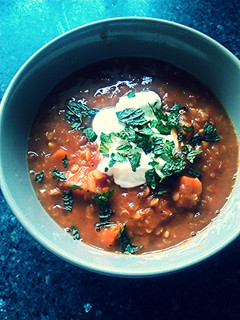 A picture of Spiced Red Lentil Soup.