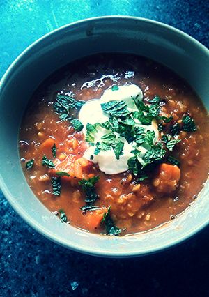 A picture of Spiced Red Lentil Soup.