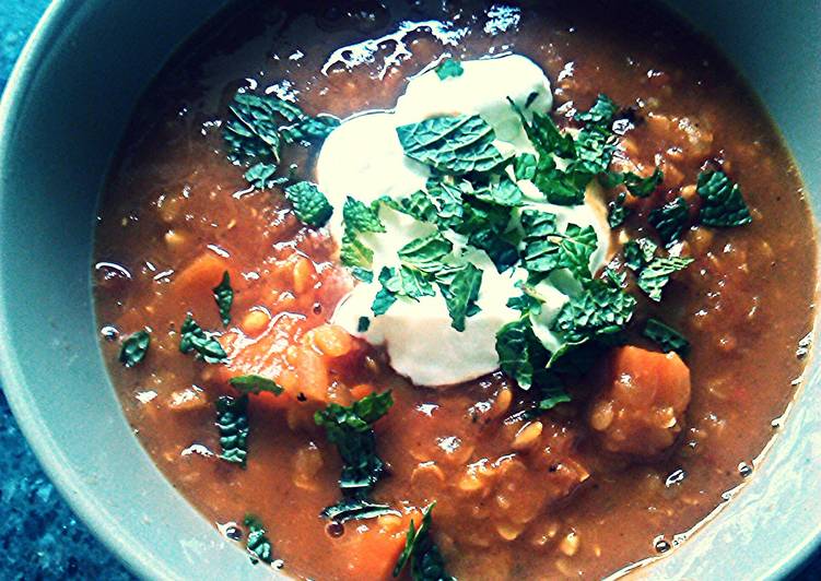 Recipe of Quick Spiced Red Lentil Soup