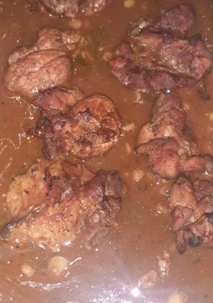 O poză a rețetei Carne de porc cu sos de vin roșu.