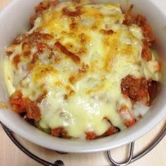 Easy! Lasagna-Style Potatoes and Meat Sauce au Gratin A picture of Easy! Lasagna-Style Potatoes and Meat Sauce au Gratin.
