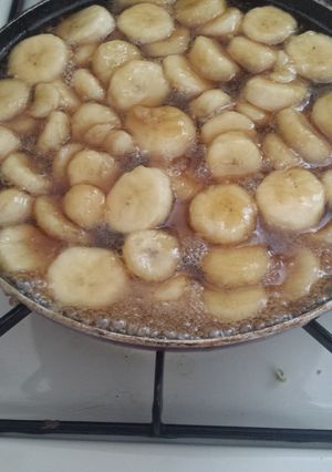 A picture of Non - alcoholic bananas foster.