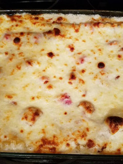 A picture of Chicken Cordon Bleu Lasagna.