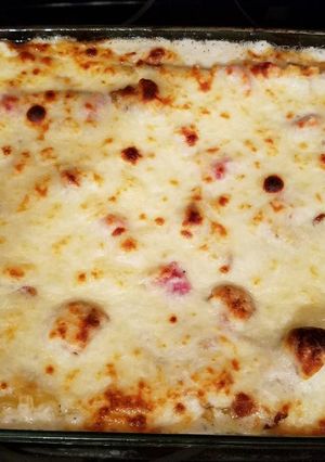 A picture of Chicken Cordon Bleu Lasagna.