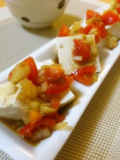 A picture of Easy Tofu with Tomatoes and Sesame Oil.