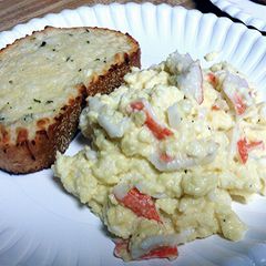 Crab Scrambled Eggs with Cheese A picture of Crab Scrambled Eggs with Cheese.