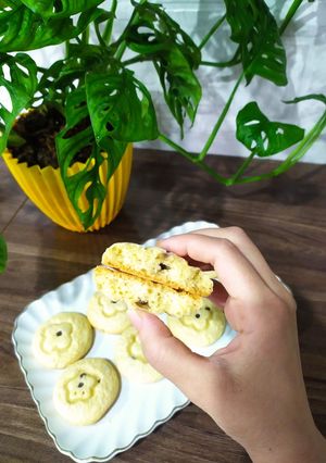 عکسی از دستور کوکی وانیلی با شکلاتای چیپسی😋