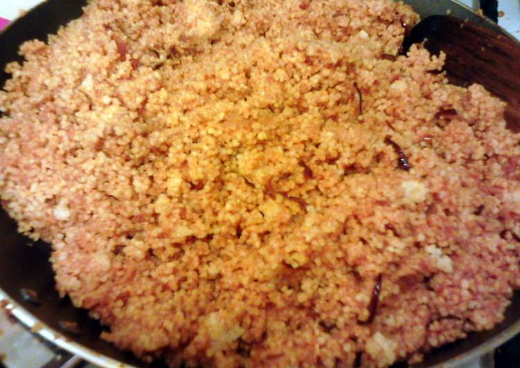 Cous cous with red pesto