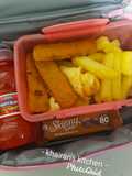 Chips, fish fingers da soyaye kwai