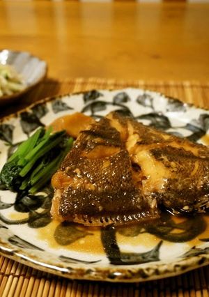 A picture of Flounder with Roe Simmer - My Mother's Recipe.