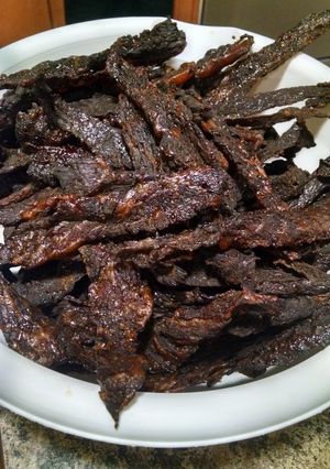 A picture of Homemade jerky!.