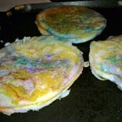 A picture of Swirl mothers day pancakes.