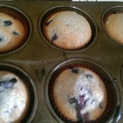 A picture of Devilish Blueberry Muffins.