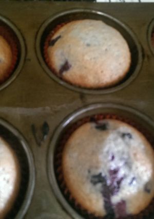 A picture of Devilish Blueberry Muffins.