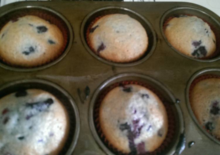 Simple Way to Prepare Super Quick Homemade Devilish Blueberry Muffins