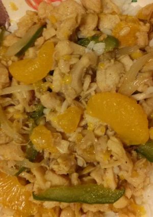 A picture of Sweet& Sunny Mandarin Chicken Stir-Fry.