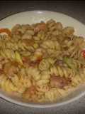 Prawn, Avocado, Bacon & Chilli Pasta.