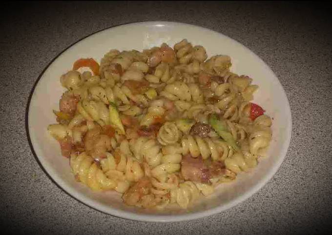 Prawn, Avocado, Bacon &amp; Chilli Pasta.