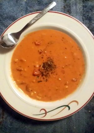 A picture of Tomato Basil Bisque.