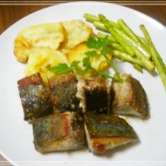 A picture of Sauteed Bonito and Garlic ♪.