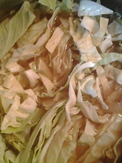 A picture of Cold weather Cabbage soup.