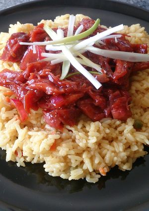 A picture of Chinese style pulled pork 🐷.