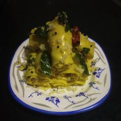A picture of Khandvi.