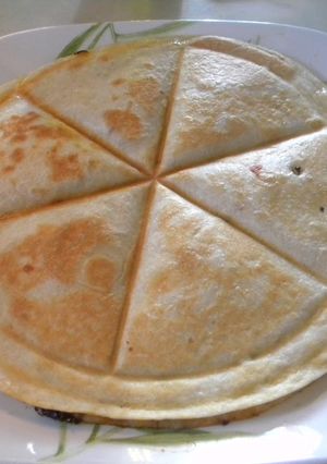 A picture of Chicken and Mushroom Quesadillas.