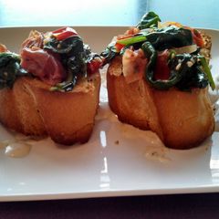 A picture of Spinach & Prosciutto Bruschetta.