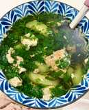 Canh cua rau đay mướp