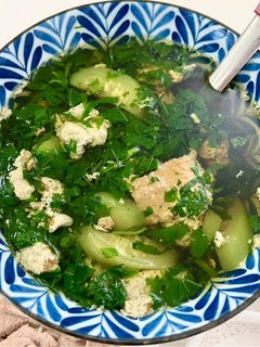 Hình của món Canh cua rau đay mướp.
