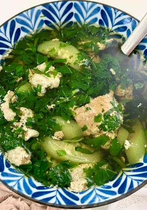 Hình của món Canh cua rau đay mướp.
