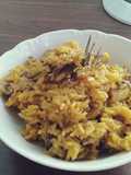 Mushroom and Turmeric Pilaf