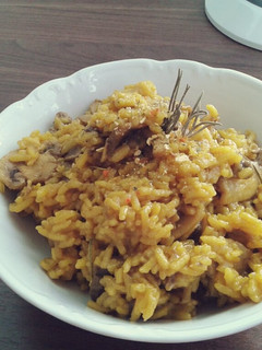 A picture of Mushroom and Turmeric Pilaf.