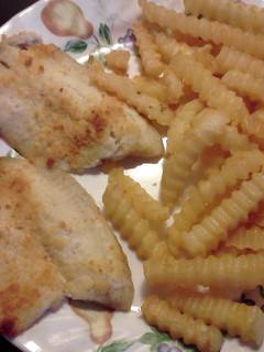 A picture of easy parmesan tilapia.