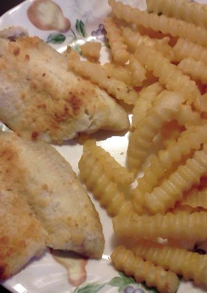 A picture of easy parmesan tilapia.