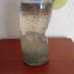 A picture of Chia seed water.