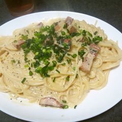 A picture of Soy Milk Japanese Pasta Carbonara.