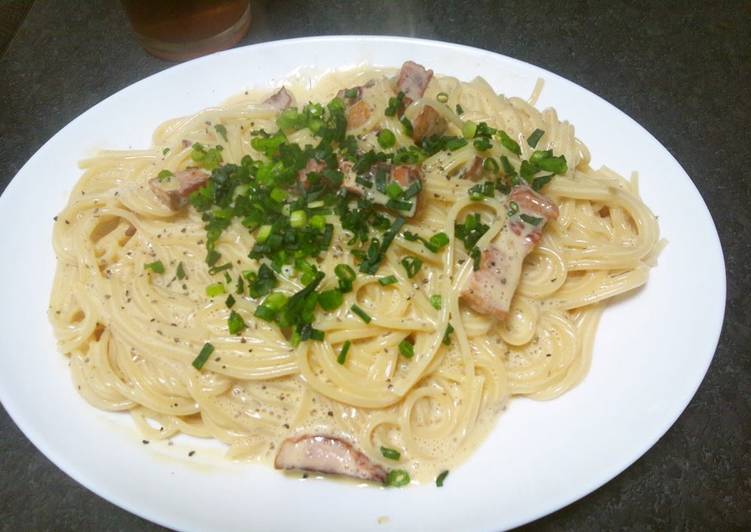 Recipe: Appetizing Soy Milk Japanese Pasta Carbonara This is Secret Recipe  From My Kitchen !!