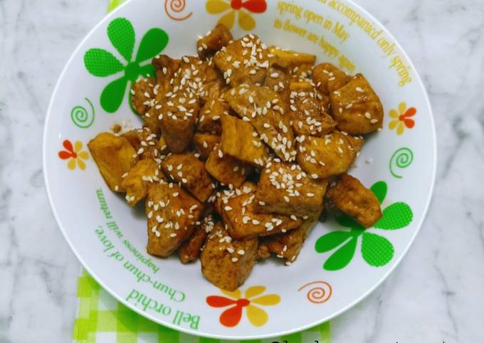 Oseng-oseng tahu saus bulgogi korea