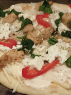 A picture of Easy Flat bread pizza.